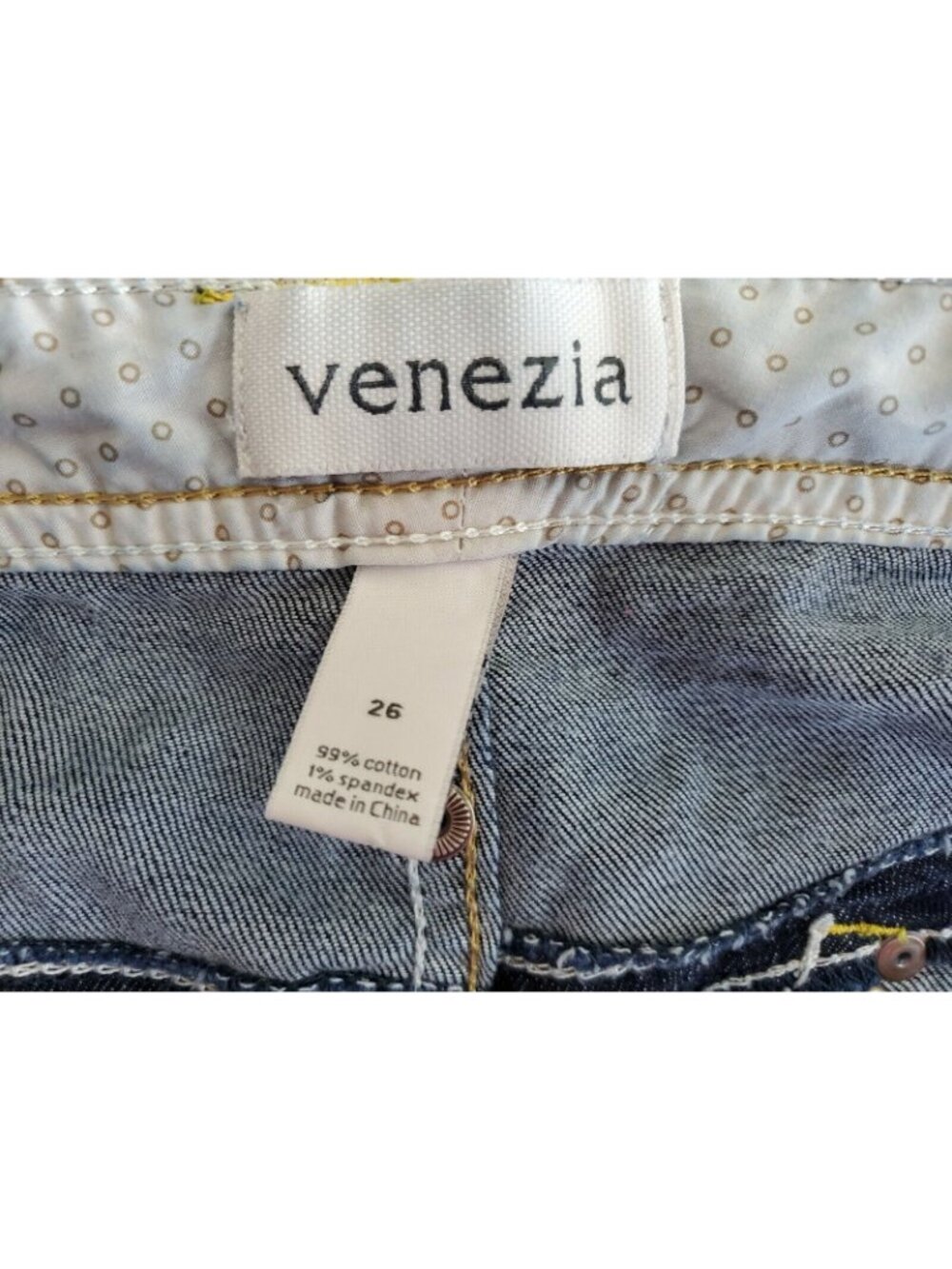 Venezia Capri Women's Plus Size 26 Dark Wash Stretch Fashion Stitching - Picture 5 of 5